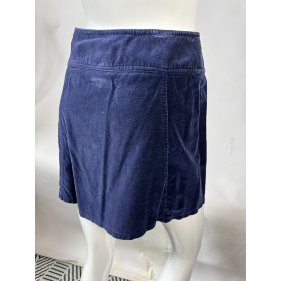 Express EXP Jeans Vintage Womens Cotton Velvet Skirt Navy Size 5/6 - Picture 10 of 15